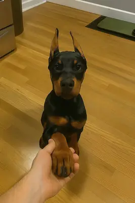 Doberman équilibré cherche un maître calme et sûr de lui