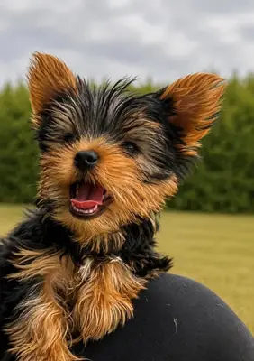 纯种迷你约克夏梗幼犬