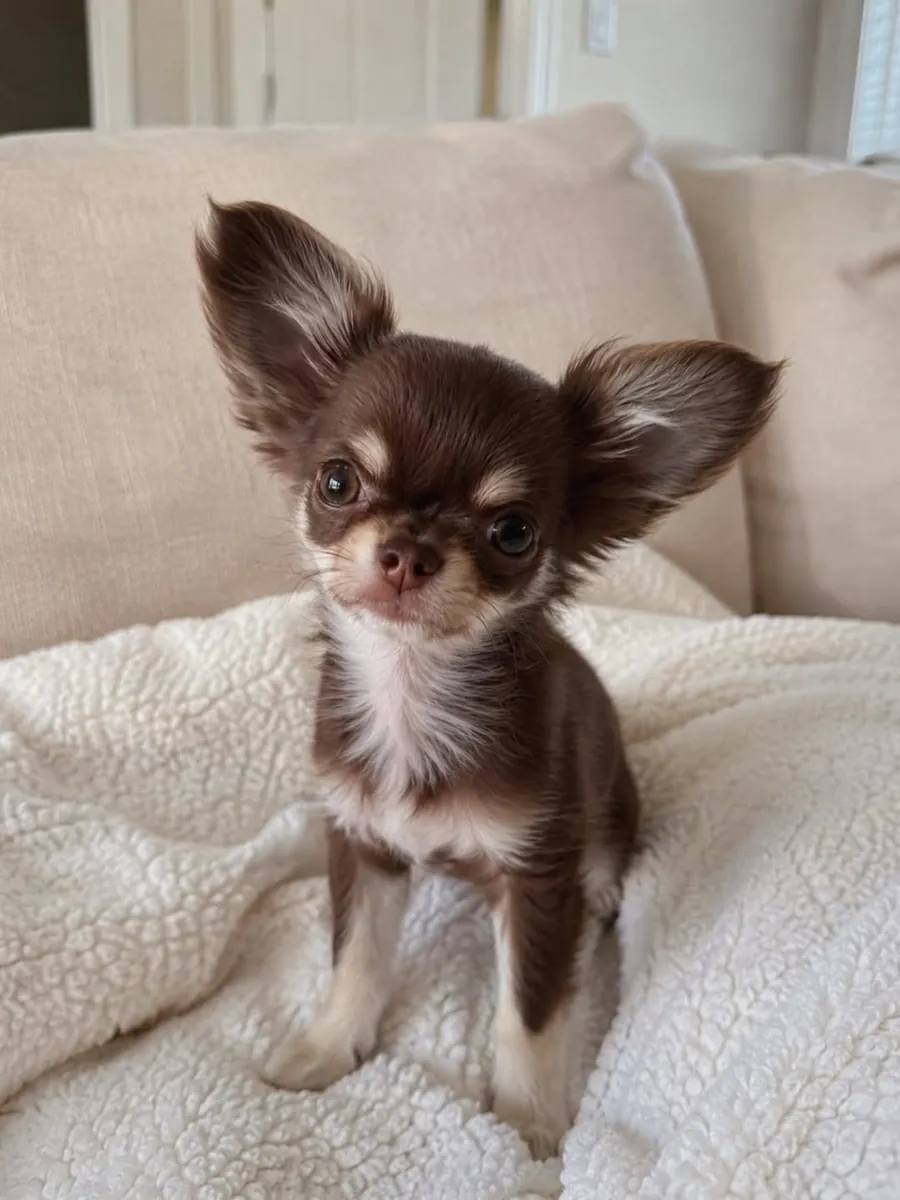Sevimli Chihuahua yavrusu evlat edinmek için hazır