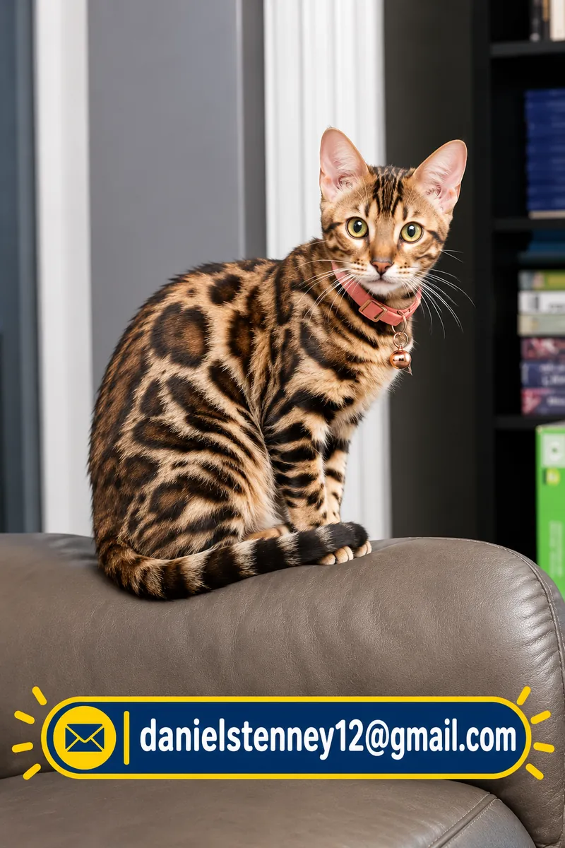 Young Bengal Kitten - purebred - Brown Spotted Tabby