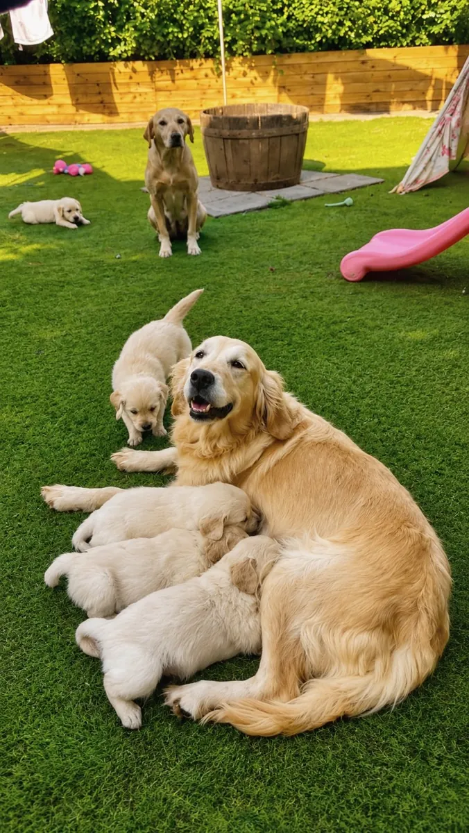 令人惊艳的AKC注册金毛寻回犬幼犬。