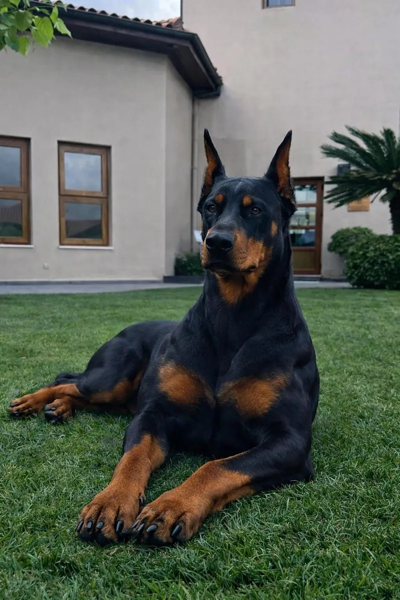 Пропал кобель добермана — чёрно-подпалый, очень дружелюбный