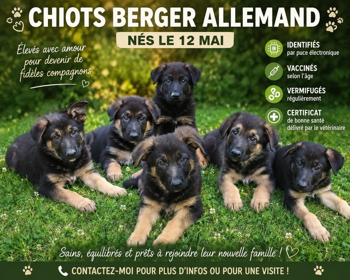 Chiots berger allemand non LOF